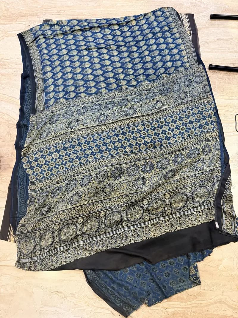 Ajarakh Modal Silk Saree 02 hover