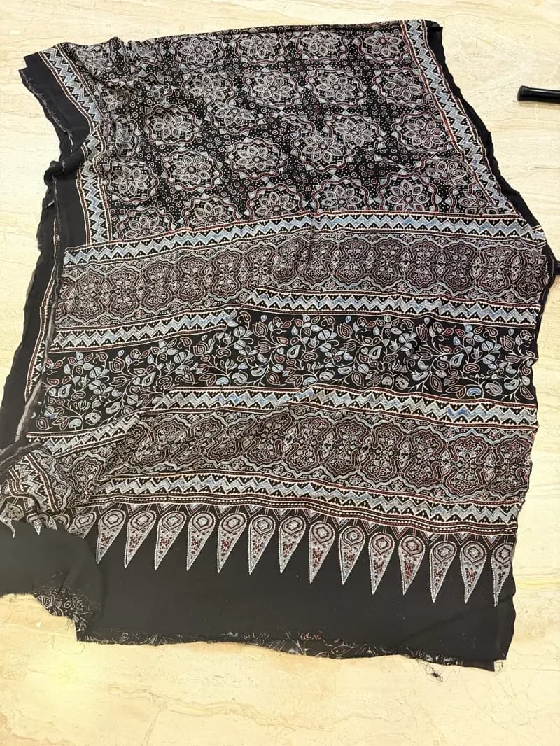 Ajarakh Modal Silk Saree 05