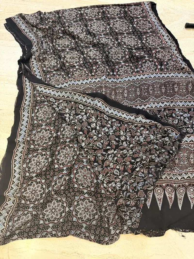 Ajarakh Modal Silk Saree 05 hover