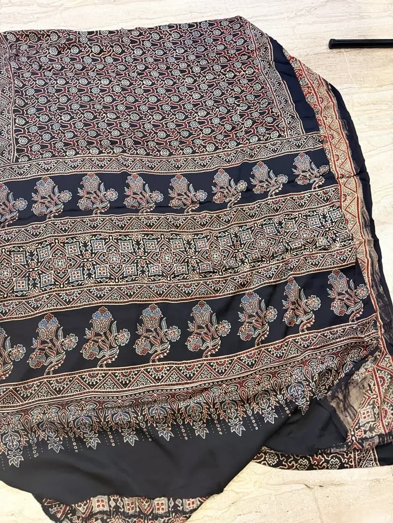 Ajarakh Modal Silk Saree 06