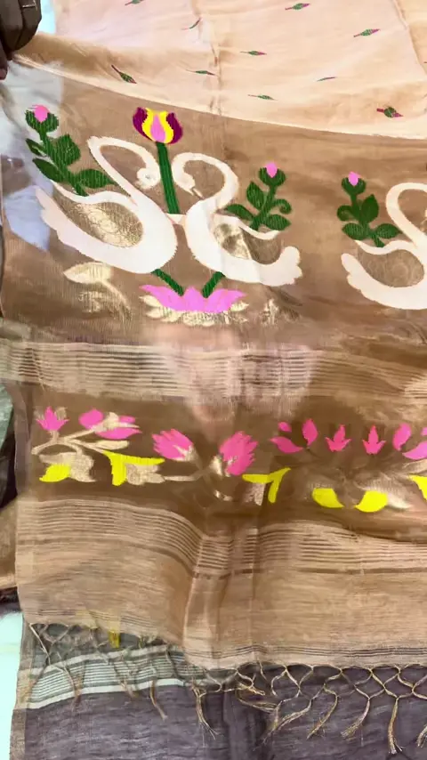 Swan Jamdani Saree 01 - Video
