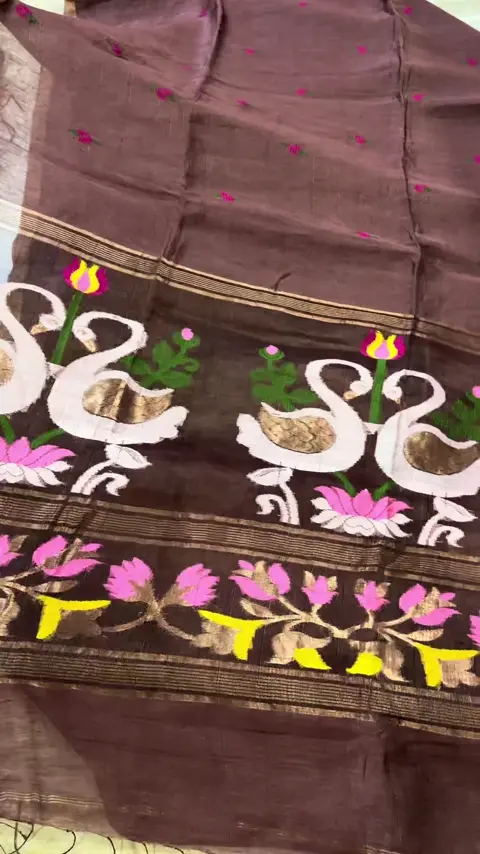 Swan Jamdani Saree 03 - Video