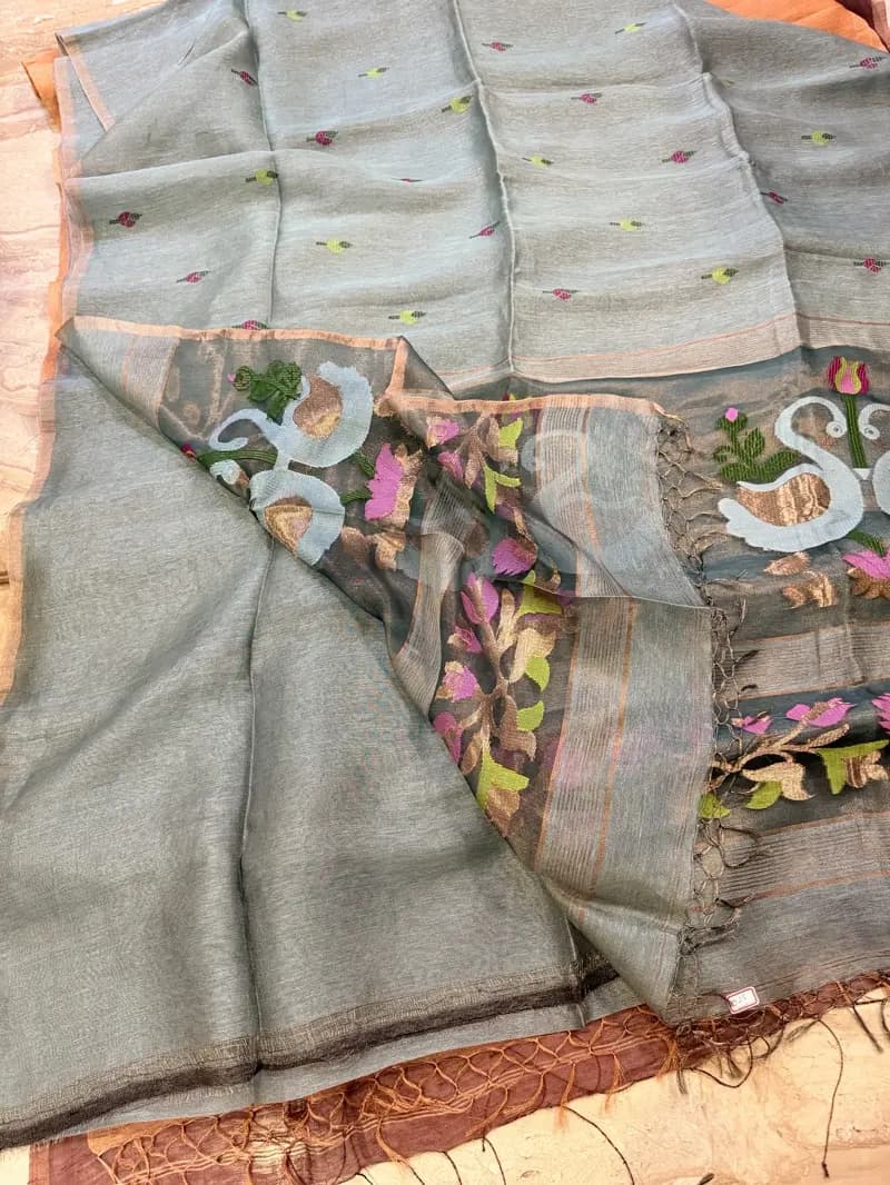 Swan Jamdani Saree 05 hover